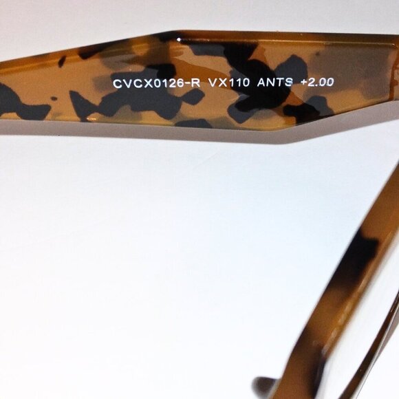 VINCE CAMUTO WOMEN'S READING GLASSES +2.00 - BROWN & TAN CAMO CAT EYE FRAME - Picture 3 of 3